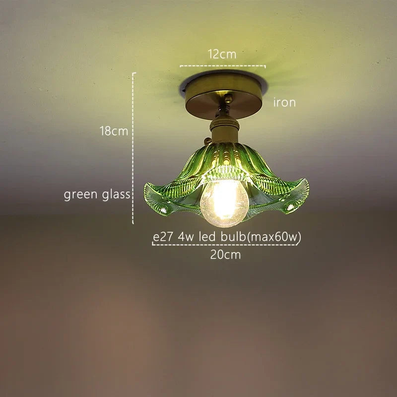 DecorBites™ Green Stripe Glass Pendant Lamp Fixture for Home Decor & Kitchen Lighting