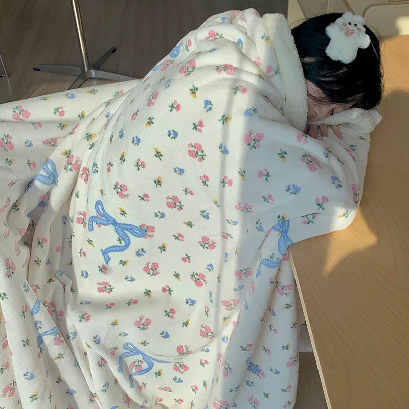 Cartoon Plush Sofa Blanket