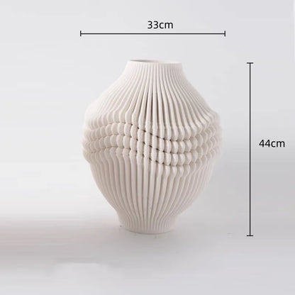 DecorBites™ Geometric Folding Ceramic Flower Vase Home Decor Handicrafts