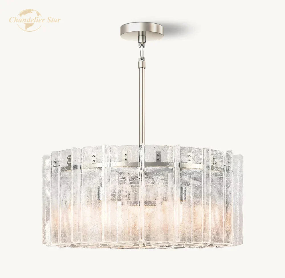 Glass Lattice LED Chandelier