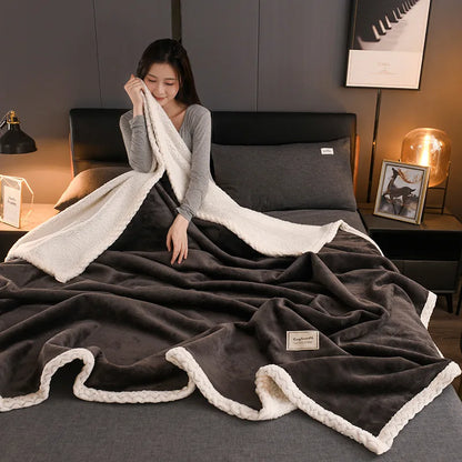 DecorBites™ Cozy Autumn Blanket for Sofa Bed, Soft Warmth Single Double Blanket