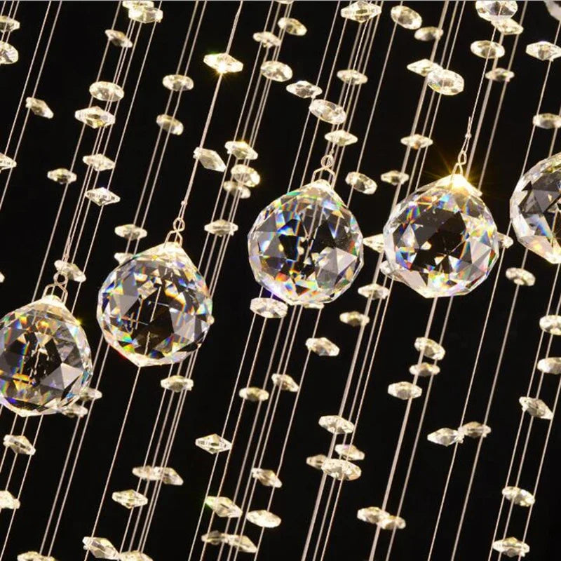 Crystal Spiral Chandelier Fixture