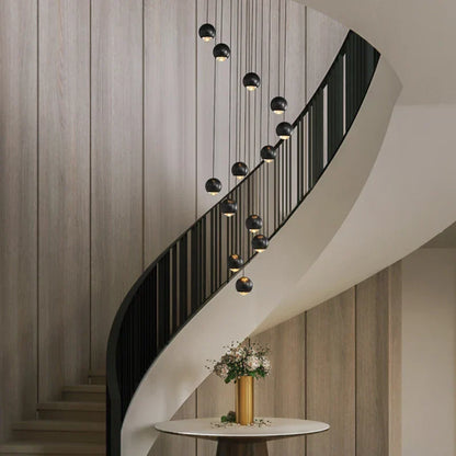 DecorBites™ Globe Lens Metal Chandelier for Living Room Kitchen Bedroom Cafe Staircase Villa