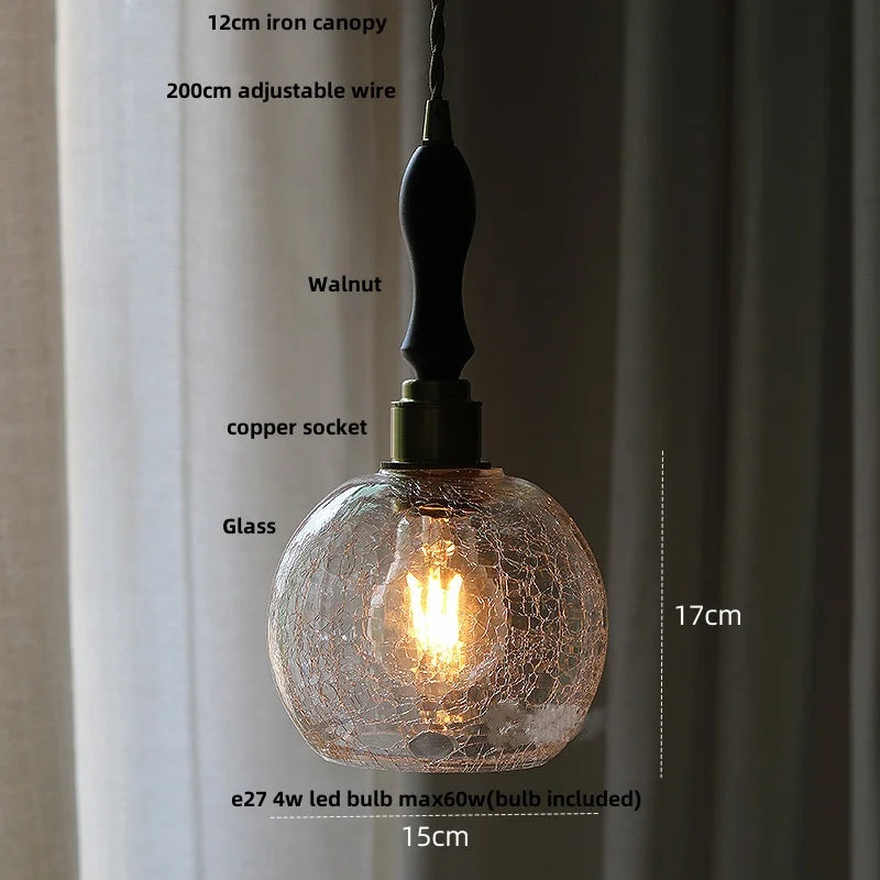 DecorBites™ Glass Globe LED Pendant Light - Adjustable Modern Nordic Hanging Fixture