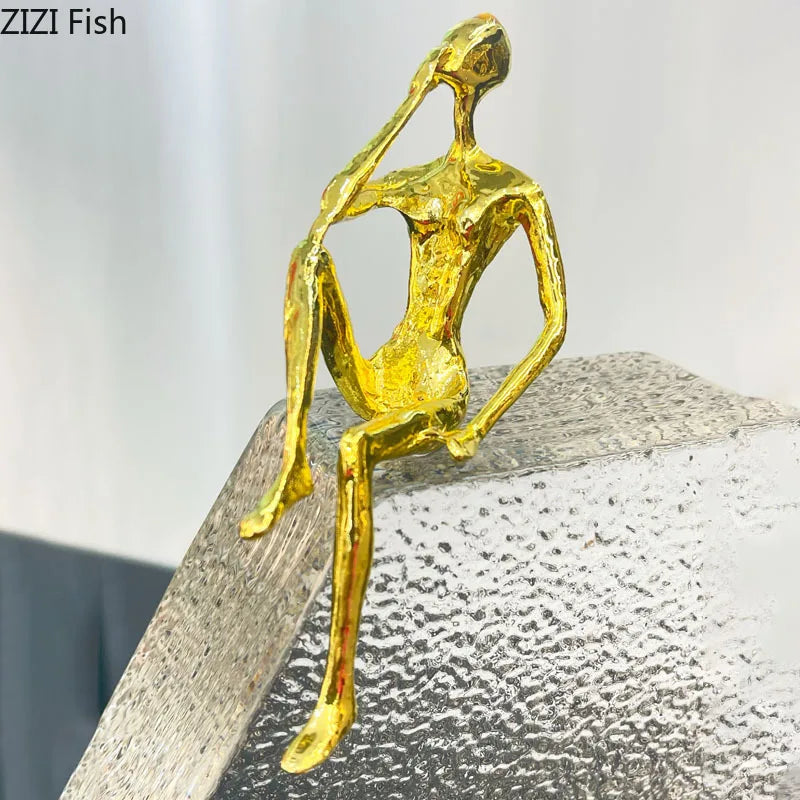Gold Metal Desk Sculpture