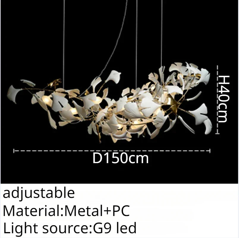 Golden Ceramic Branch Chandelier