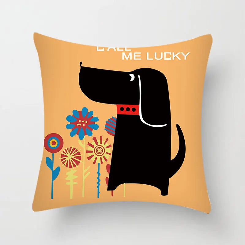 Cat Pattern Pillow Cover