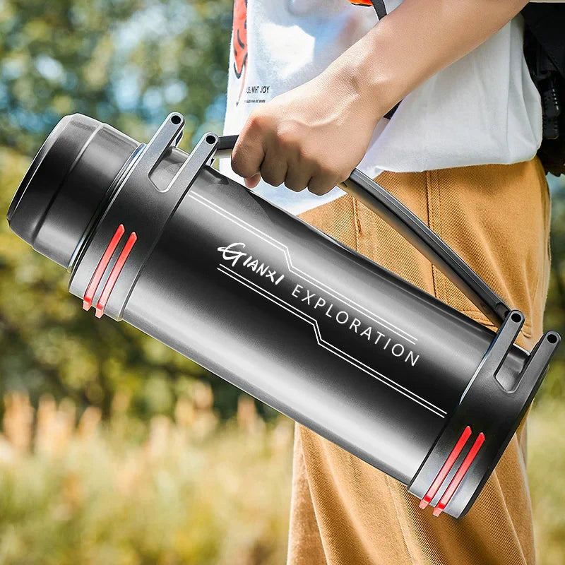 DecorBites™ Insulated Stainless Steel Water Bottle Large Capacity Flask Outdoor Travel Cup