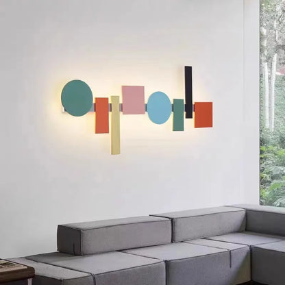DecorBites™ Geometric Flush Mount Macaron Lamp for Living Room Bedside Lighting