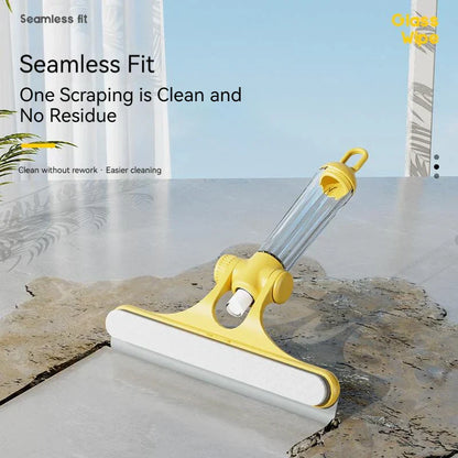 DecorBites™ 4-In-1 Window Cleaning Brush with Spray for Sparkling Glass Mirrors & Cars