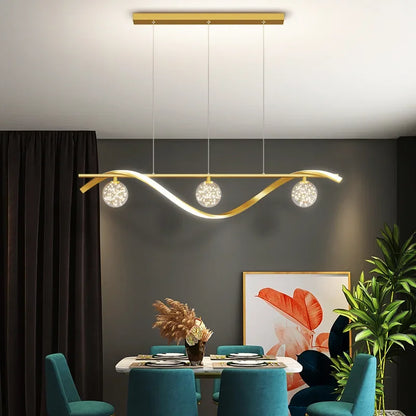DecorBites™ Glass Ball LED Chandelier Pendant Light for Modern Living and Dining Room