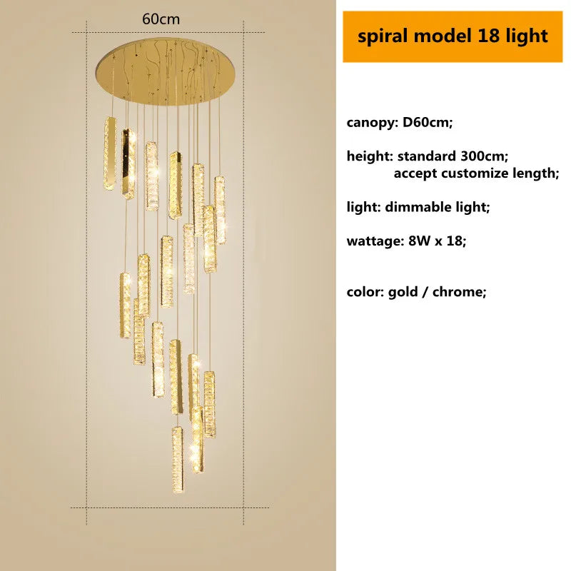 Gold Chrome Crystal Pendant