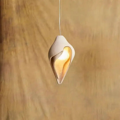 DecorBites™ Gypsum Conch Pendant Lamp, Wabi Sabi Style for Living Room, Bedroom, and Staircase