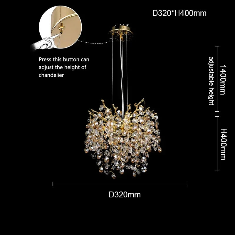 Nordic Crystal LED Chandelier
