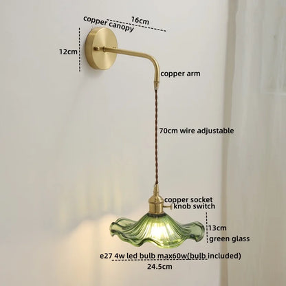 DecorBites™ Gray Glass LED Wall Sconce Lamp for Home Decor, Bedroom, Living Room - Nordic Design