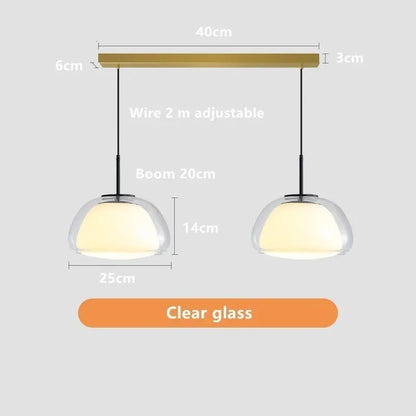 DecorBites™ Glass Jelly Pendant Lamp - Minimalist Luxury Design for Home Living Room