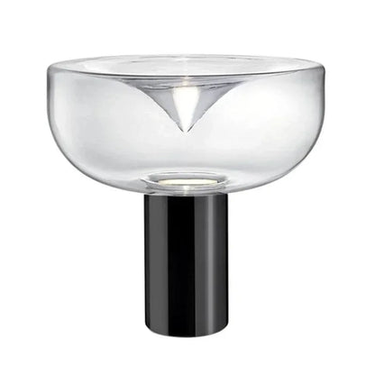 DecorBites™ Aella Table Lamp: Elegant Clear Glass Luxury Art Desk Lamp for Office, Bedroom, and Foyer