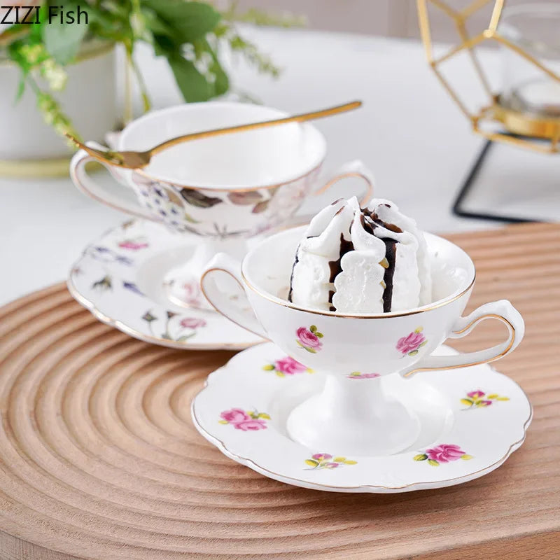 Gold Porcelain Goblet Mug