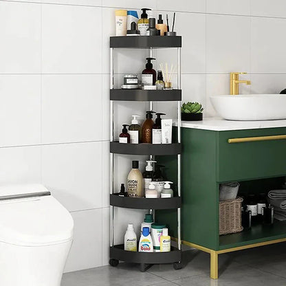 DecorBites™ 5-Tier Rolling Cart Storage Rack for Kitchen & Bathroom Organizing