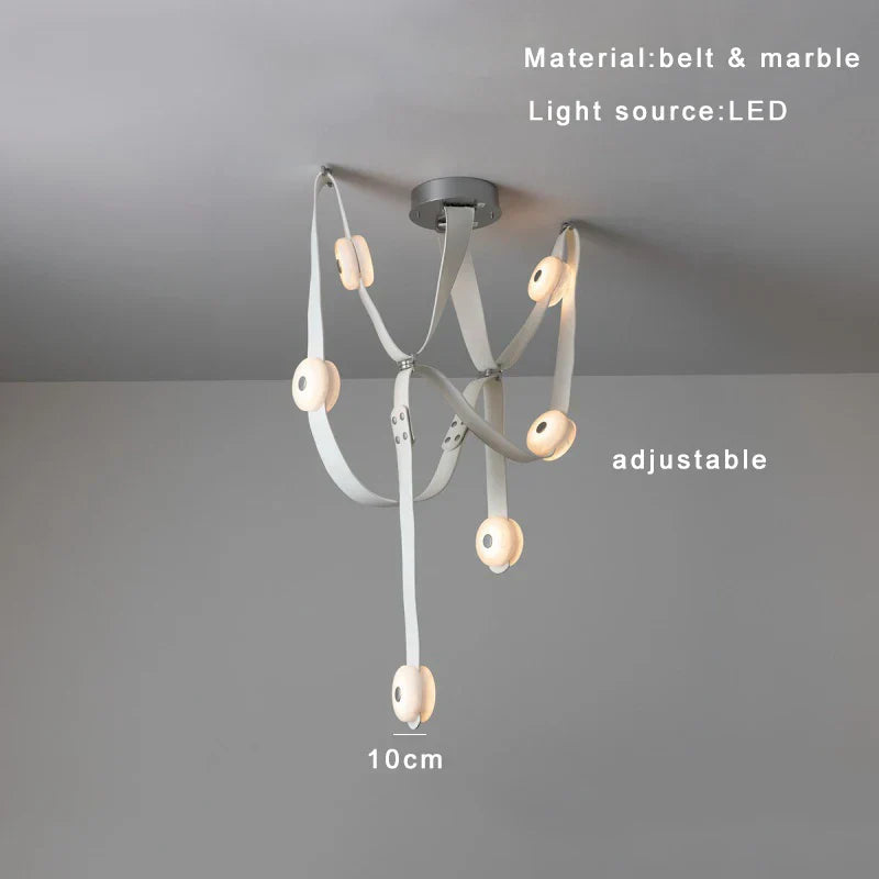 Leather Marble Ceiling Light