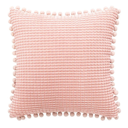DecorBites™ Houndstooth Cushion Cover 30x50cm Black and White Bow Waist Pillow Case
