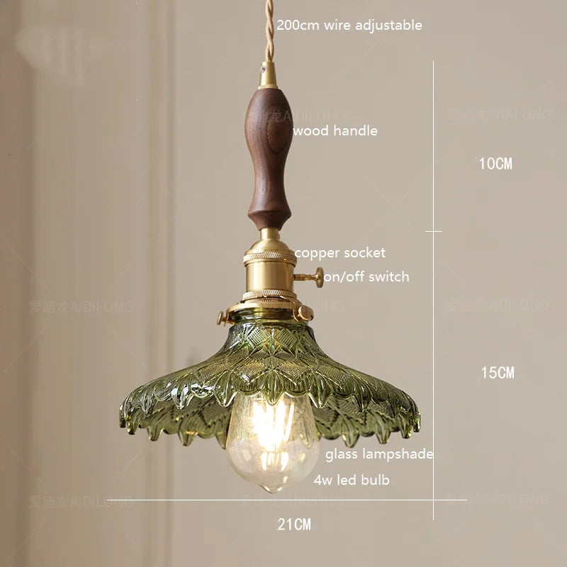 Green Glass Nordic Pendant