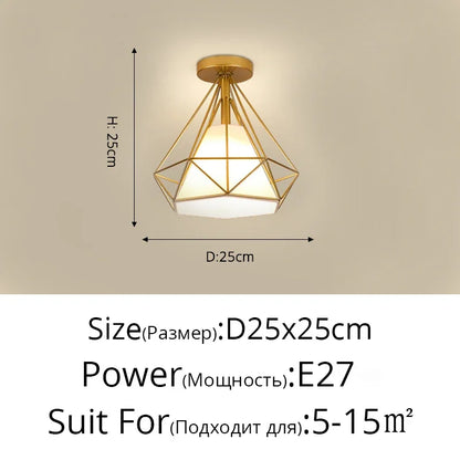 DecorBites™ Crystal Glass LED Chandelier for Modern Living, Study, and Aisle Lighting