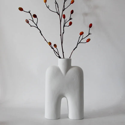 DecorBites™ Geometric Ceramic Vase | Irregular Ornaments | Room Decoration Accessories
