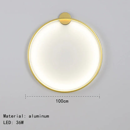 DecorBites™ Gold Black Ring LED Wall Light Living Room Bedroom Lamp Seconce