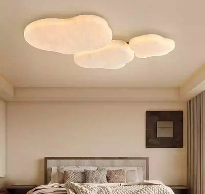 DecorBites™ French Cream Silk Ceiling Light | Simple Wabi-Sabi Style Retro Bedroom Lamp