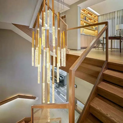DecorBites™ Crystal LED Chandelier: Modern Nordic Minimalist Indoor Light Fixture for Living Room