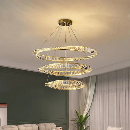 DecorBites™ Crystal Stainless Steel Ceiling Pendant Light for Luxurious Living