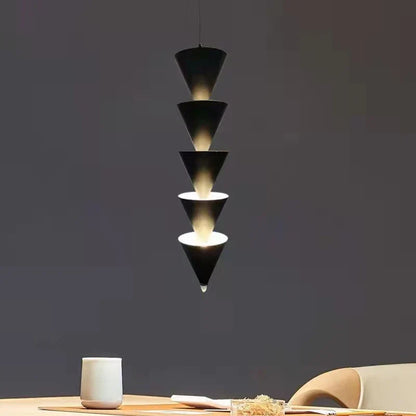 DecorBites™ Gold Black Cone LED Pendant Lamp for Stylish Home and Shop Lighting