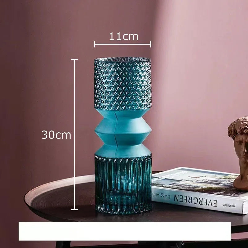 DecorBites™ Crystal Clear Glass Vase Hydroponic Floral Arrangement Pot