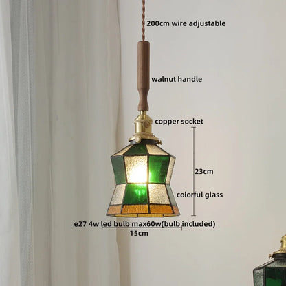 DecorBites™ Copper Walnut LED Pendant Lights, Modern Hanging Lamp for Hallway, Bedroom, Dining Room