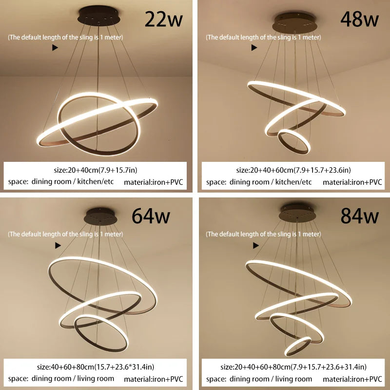 Gold Circle Rings Chandelier