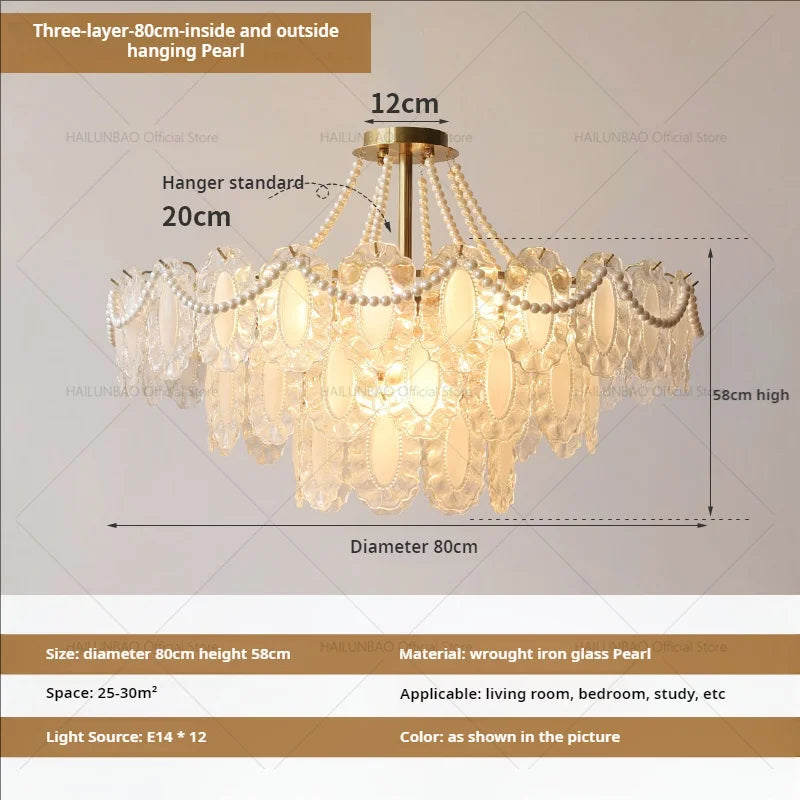 DecorBites™ Cream Wind Crystal Chandelier - Elegant French Design for Luxury Living Spaces