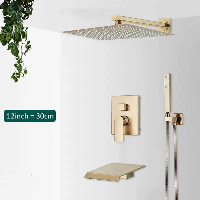 Gold Wall Shower System