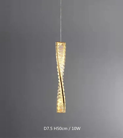 DecorBites™ Gold Steel LED Pendant Lights - Luxury Dimmable Suspend Lamp