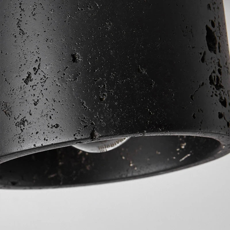 Wabi-Sabi Black Stone Pendant Light
