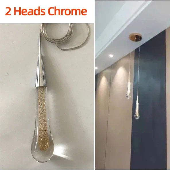 DecorBites™ Crystal Glass LED Pendant Lights for Restaurant, Bar, and Staircase
