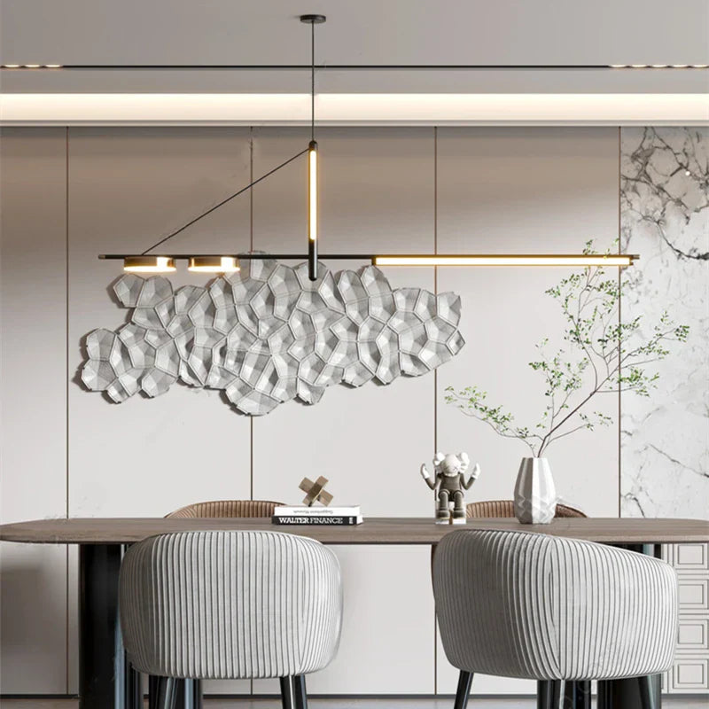 DecorBites™ Black Chandelier Pendant Lights for Living Room Dining Kitchen Tables, Modern Luminaires