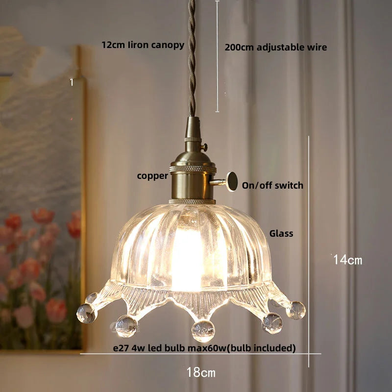 DecorBites™ Glass Globe LED Pendant Light - Adjustable Modern Nordic Hanging Fixture