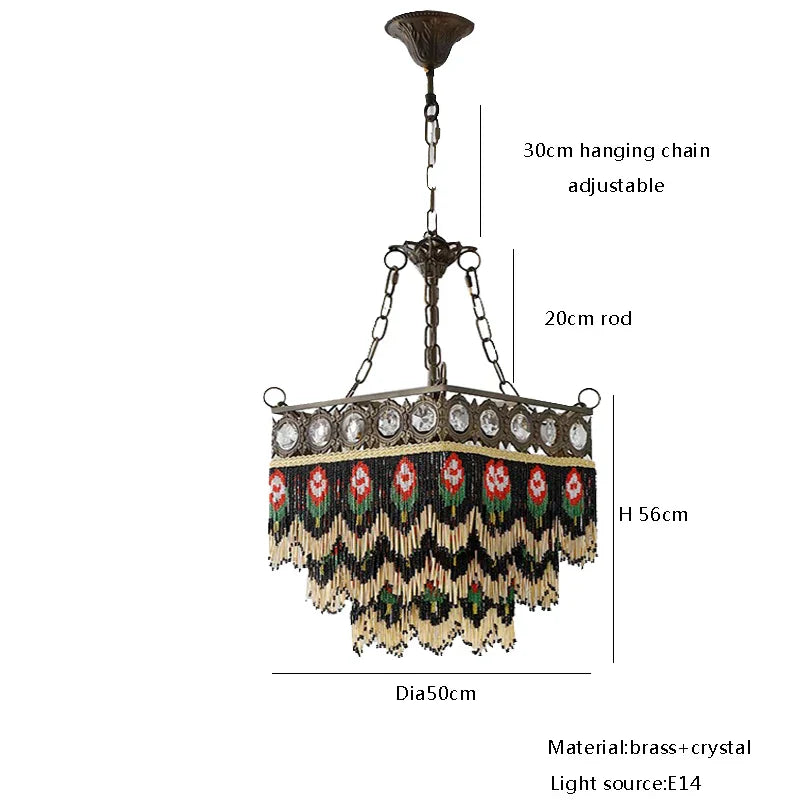 DecorBites™ French Brass Crystal Ceiling Chandelier | Classic European Hanging Lamps