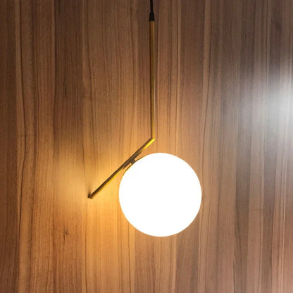 DecorBites™ Glass Ball Pendant Light Fixture Iron Luminaire Chandelier