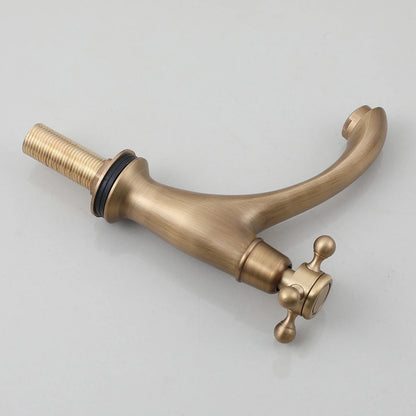 Torayvino Bathroom Faucet Basin Single Lever Faucet Deck Mounted Washbasin Torneira Bathtub Sink Only Cold Water Tap Nozzle