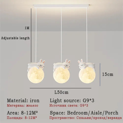 DecorBites™ Little Bear LED Pendant Light Modern Children's Chandelier Home Decor