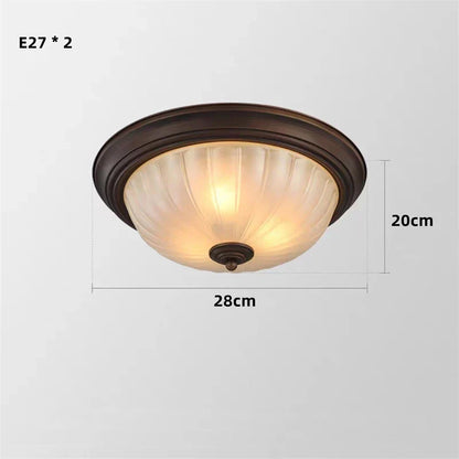 DecorBites™ Black Bronze Ceiling Light with Frosted Glass Shade for Bedroom and Kitchen