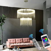 Gold Chain LED Chandelier