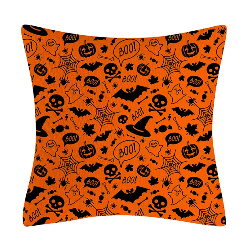 Linen Trick Treat Cushion Cover